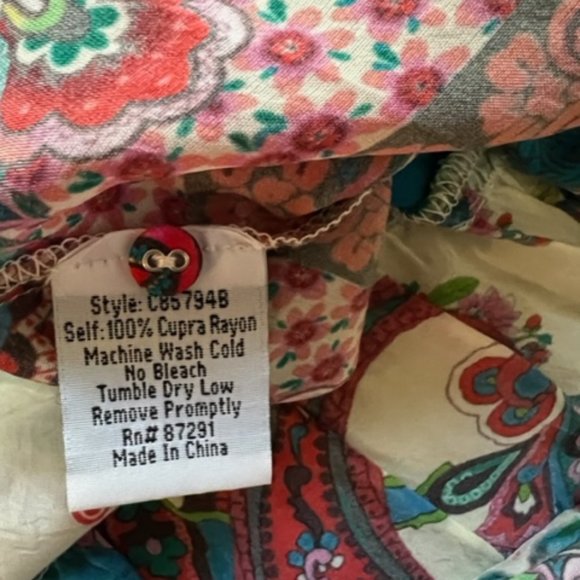 Johnny Was Babydoll Tunic Top - Picture 5 of 6